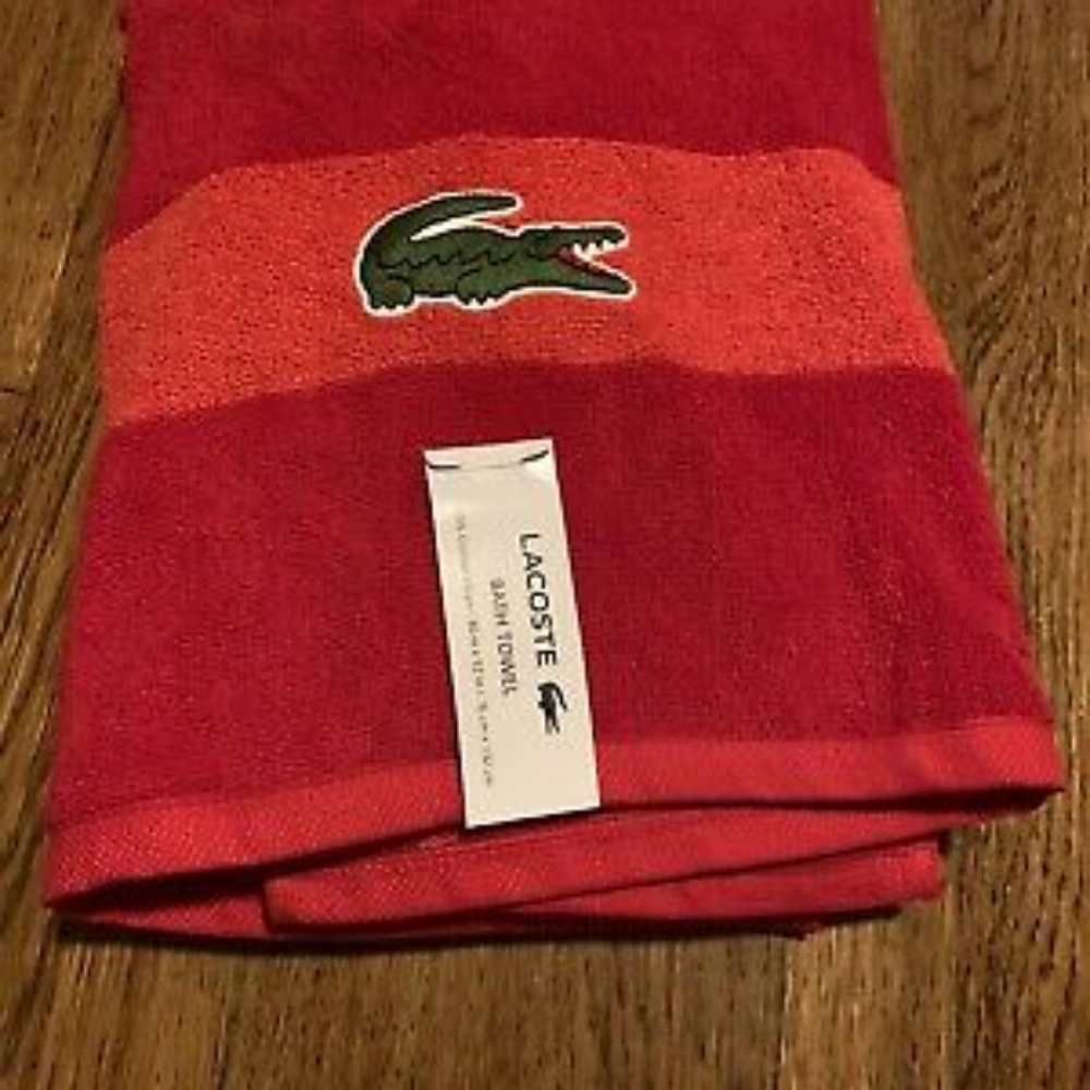 Lacoste Red Bath Towel